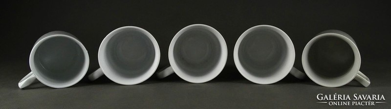 1L510 white mixed porcelain tea mug set 5 pieces