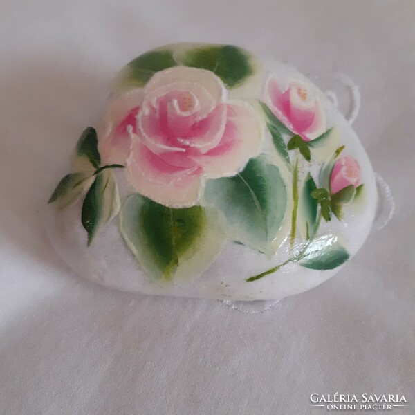 Kézműves rózsás üveg váza 2.