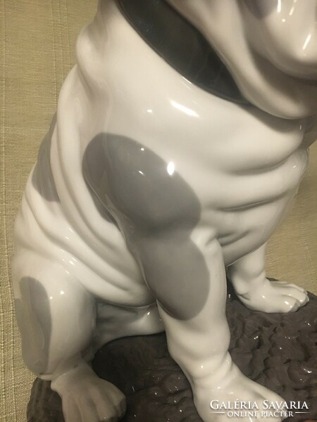 Porcelain bulldog statue