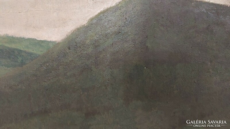 (K) Tájképfestmény 77x58 cm kerettel Balogh L.