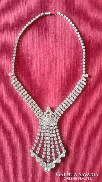 Beautiful necklaces made of real rhinestones, flawless sparkle