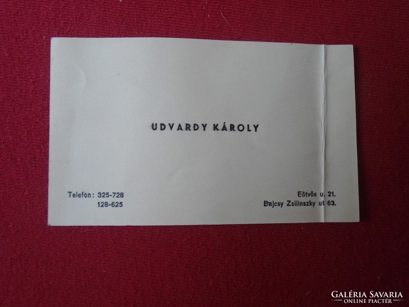 Del011.19 Old document thrift consumption cooperative - signature Károly Uvardy 1948 business card