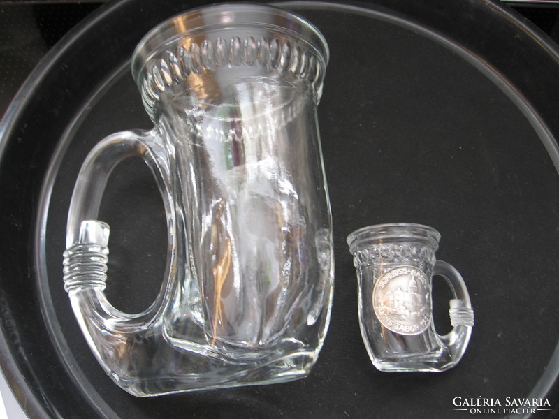 Retro wmf horn shaped jug with small ones