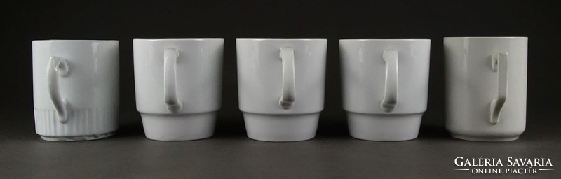 1L510 Fehér vegyes porcelán teásbögre készlet 5 darab