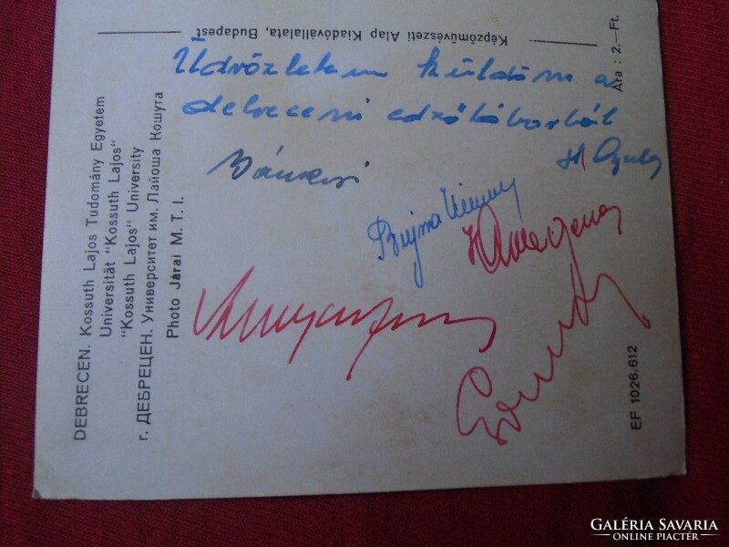 Del011.7 Debrecen - football referees council Békéscsaba 1961 with signatures training camp