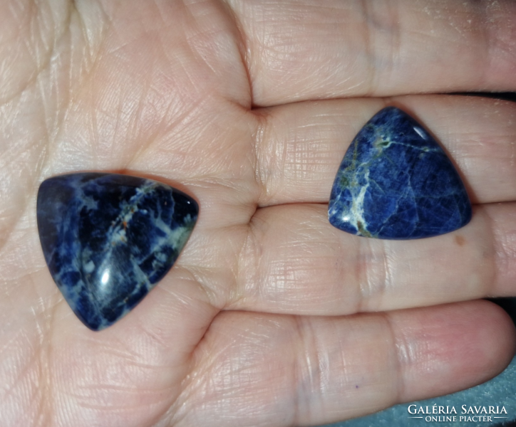Natural sodalite gemstone fantasy cabochon, for jewelers, collectors, hobby purposes, etc