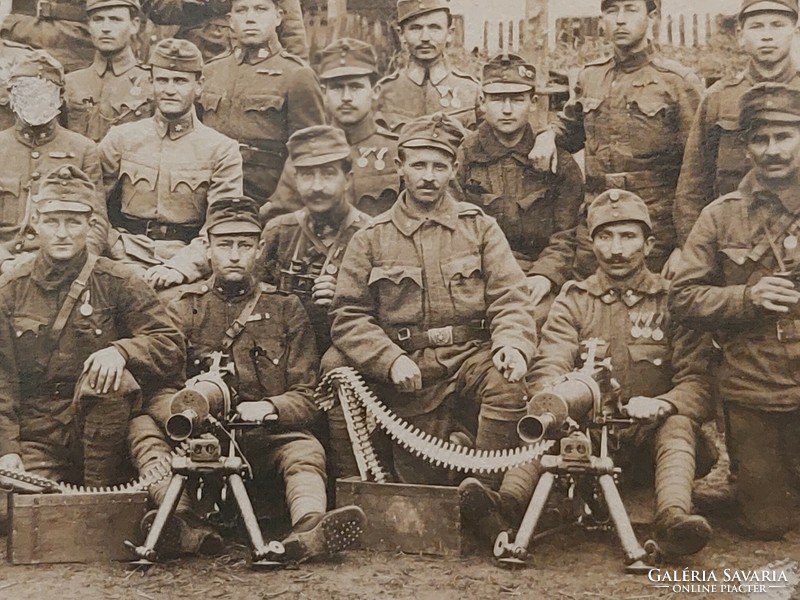 Régi katonai fotó géppuskás egység I. világháború