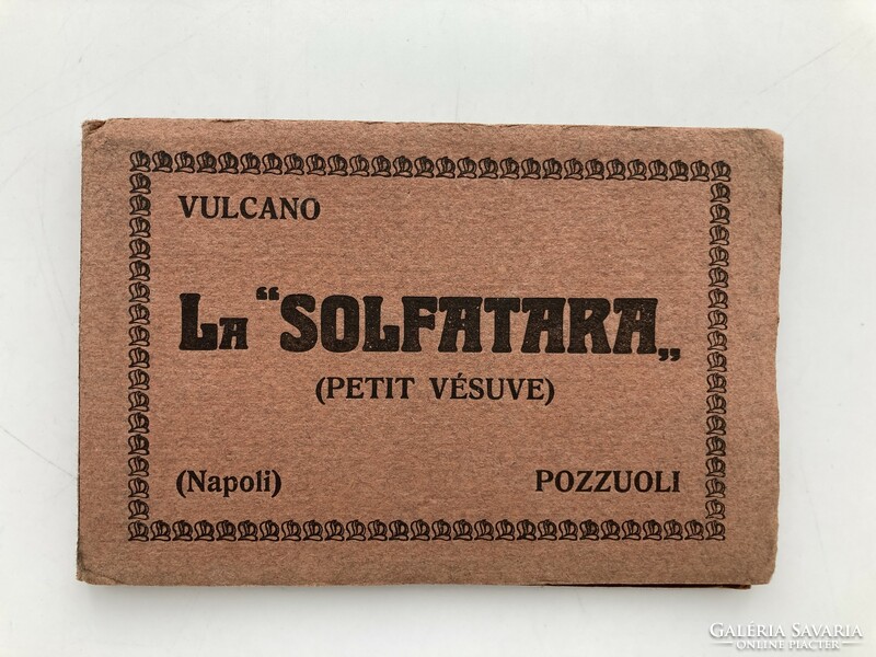 Antik olasz leporello 14 képpel: Vulcano.La "Solfatara". (Petit Vésuve) - 1920-as évek