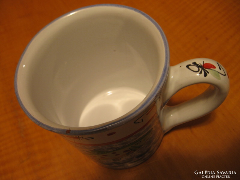 Fish-marked ceramic craft mug for decorative purposes