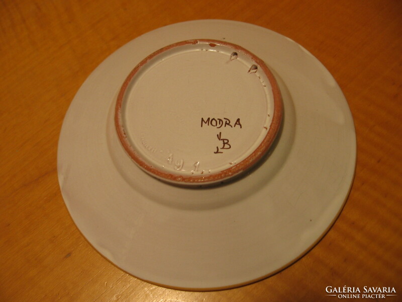 Modra ceramic folk plate, wall plate