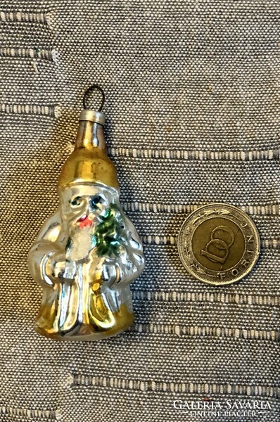 Old retro glass Christmas tree decoration