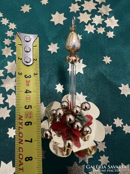 Old glass tweezers candle Christmas tree decoration