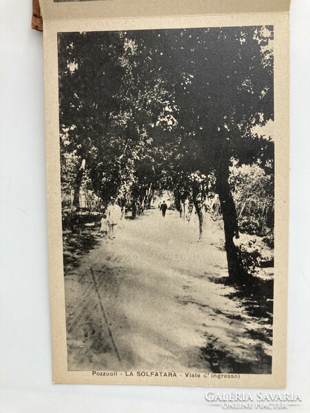 Antik olasz leporello 14 képpel: Vulcano.La "Solfatara". (Petit Vésuve) - 1920-as évek