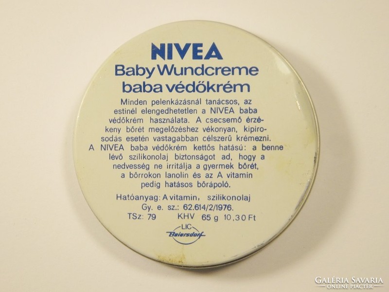 Retro nivea cream metal box alu box - khv - cosmetics and household chemicals company - 1970s