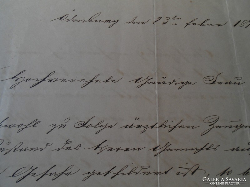 Del014.4 Old handwritten letter - sopron - ödenburg 1874 - artner oberst