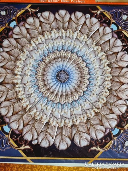 Mandala convex printed picture 33x33 cm. (1171)