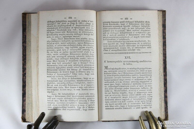 1830 Antique medical book mihály kováts - antiorganon rare, complete, beautiful copy!