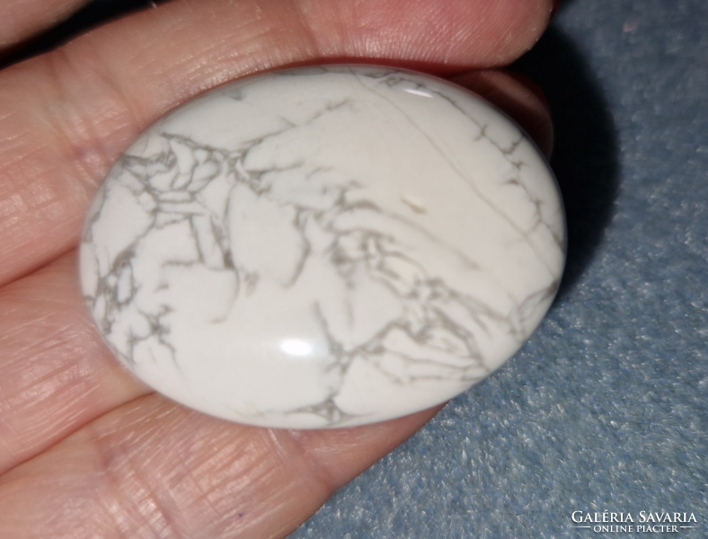 Natural huge hovlite gemstone on cabochon, for jewelers, collectors, hobby purposes, etc