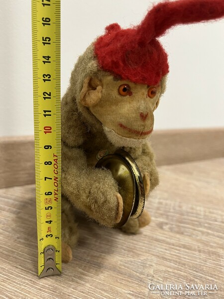 Antique cymbal wind up monkey toy rare and working