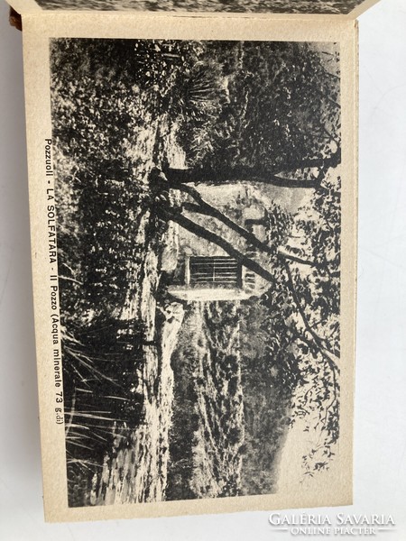 Antik olasz leporello 14 képpel: Vulcano.La "Solfatara". (Petit Vésuve) - 1920-as évek