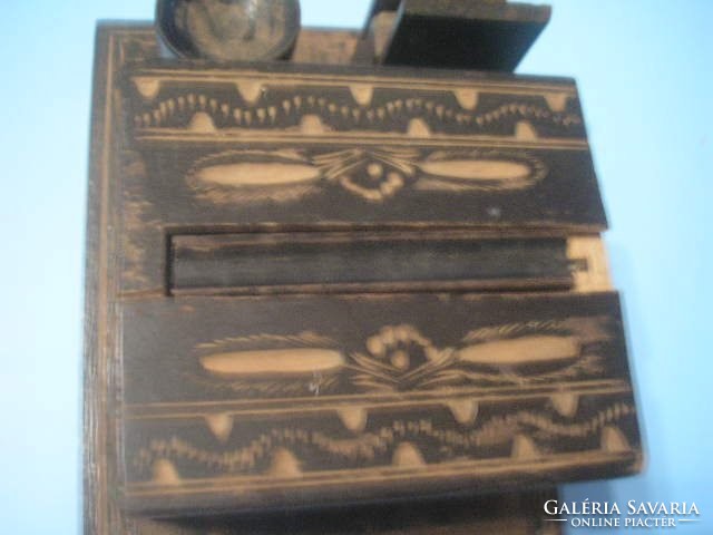 U10 antique ornate custom cigarette dispenser set with + match holder + ashtray holder