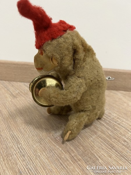 Antique cymbal wind up monkey toy rare and working