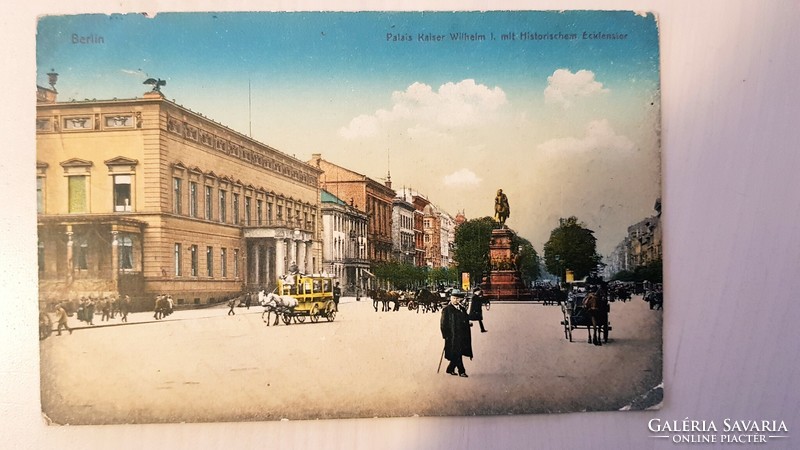 Berlin, palais kaiser wilhelm i, omnibus, portrait, 1913, old postcard
