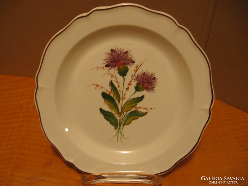 Botanical Wechsler hand painted, numbered ceramic wall plate