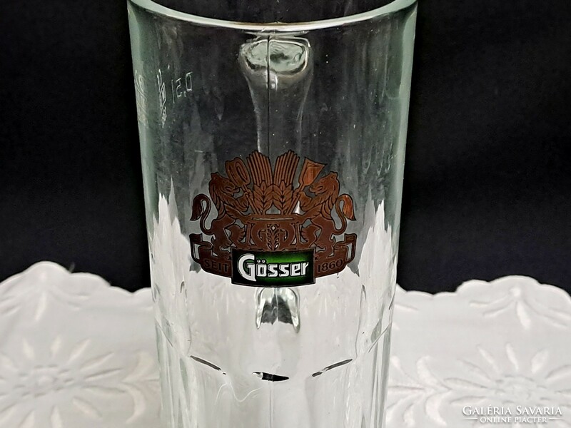 6 new beer glasses, pint of gosser label 0.5 liter more than 5 kg!