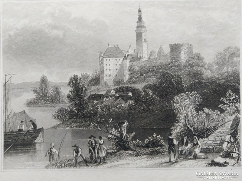 Walsee kastély, eredeti acelmetszet ca.1840