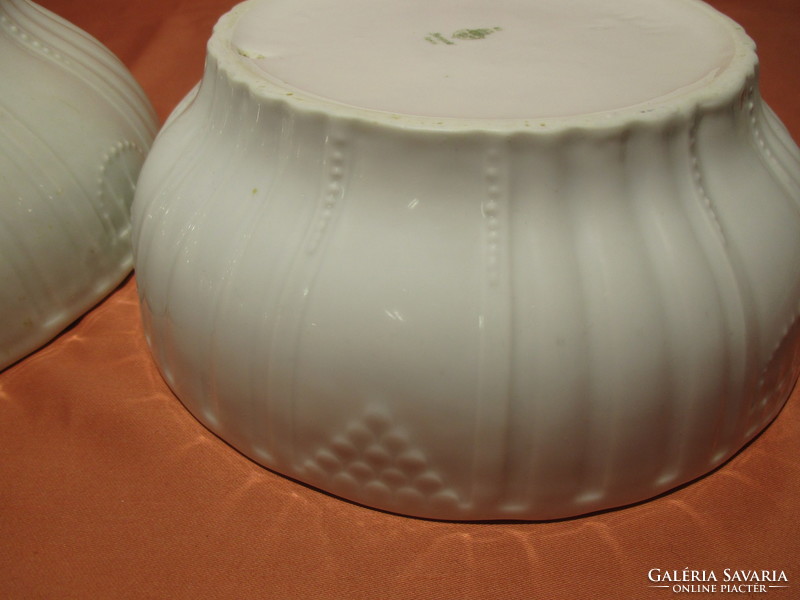 2 pcs white zsolnay bowl