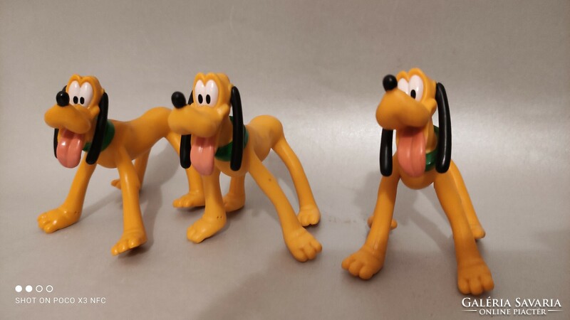 Vintage marked disney pluto hard rubber figure in pieces