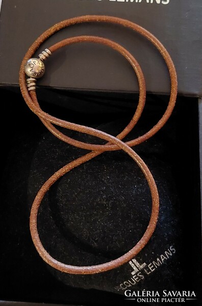 Leather pandora necklace