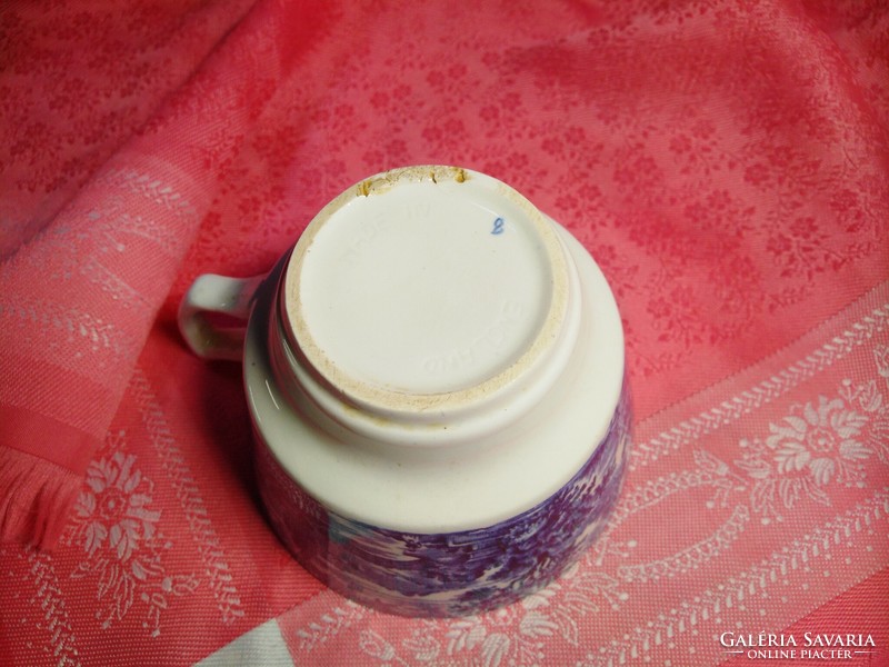 Gyönyörű angol jelenetes porcelán csésze pótlásnak