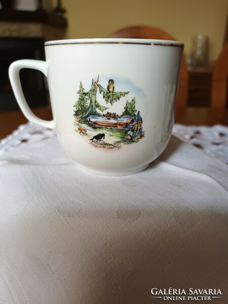 Hollóházi children's mug with fairy tale motif - star coins