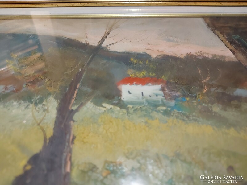 Kortárs festmény, olaj préselt falemezen - szignálatlan - 318