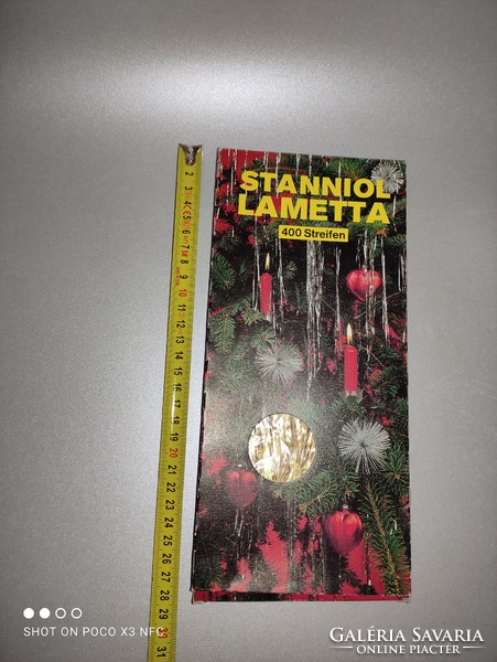 Vintage arany színű Stanniol Lametta 400 szálas karácsonyfadísz