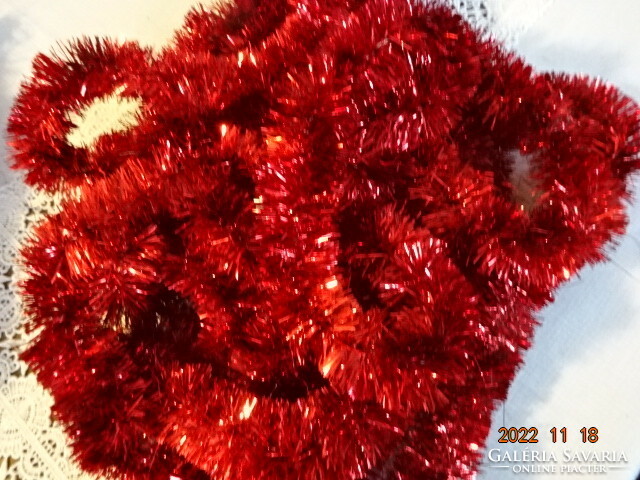 Karácsonyi boa, piros színű, kétféle vastagság. Vanneki!