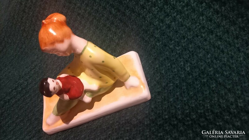 Bodrogkeresztúr ceramic figurine of a baby girl