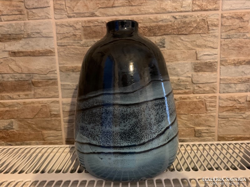 Gm marked retro ceramic vase, gonda margit