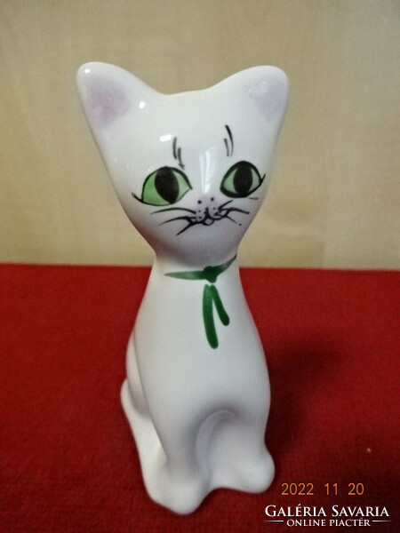 Kalocsa porcelain cat, height 10 cm. New. He has! Jokai.