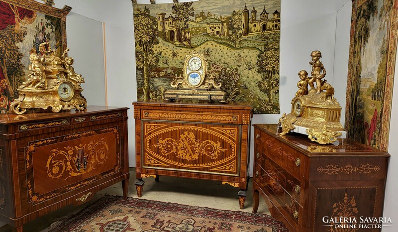 Klasszicista intarziás komód