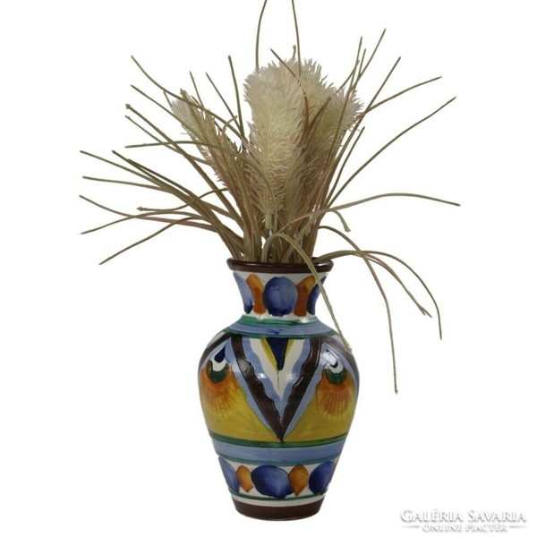Linari faenza - vintage Italian hand painted ceramic vase