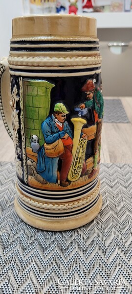 Antique German large ceramic jug.