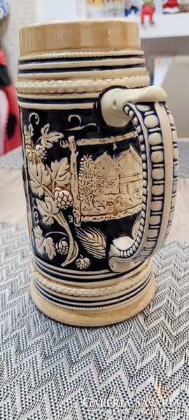 Antique German large ceramic jug.