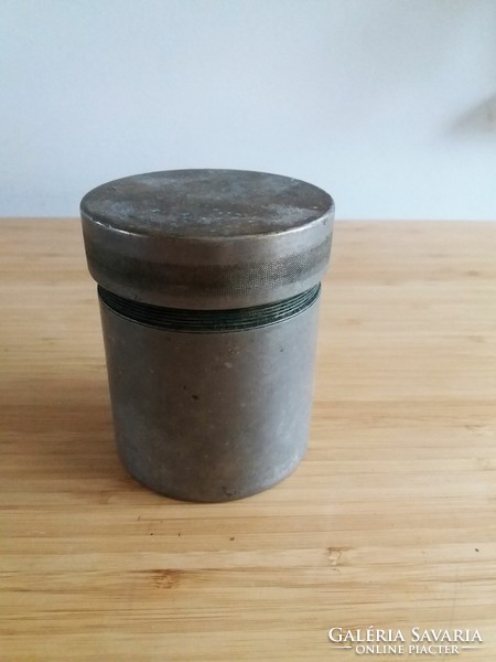 Metal box with screw top