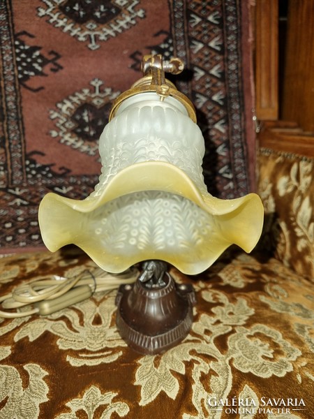 Régi Felújított tacskó figurás asztali lámpa