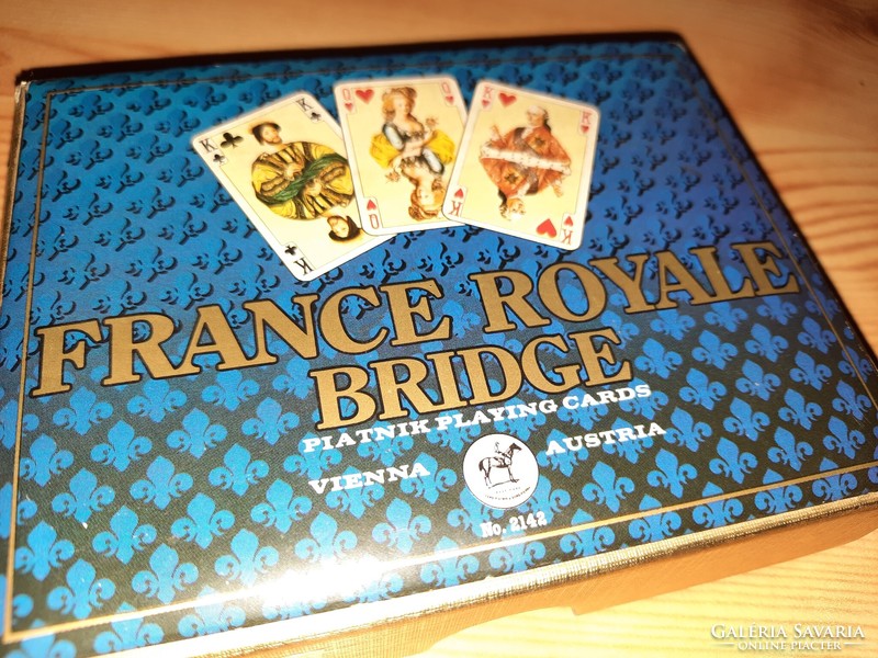 France royale bridge 2 deck piatnik playing cards
