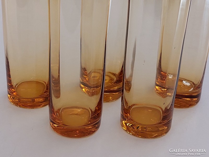 Retro glass amber-colored old glass glass 5 pcs