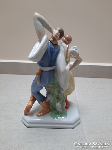 Herendi porcelán Táncoló pár, táncos pár figura